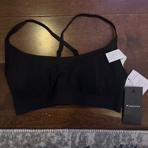 Fabletic size medium black sports bra